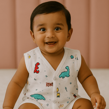 Button Jabla - Dino Print - momndada