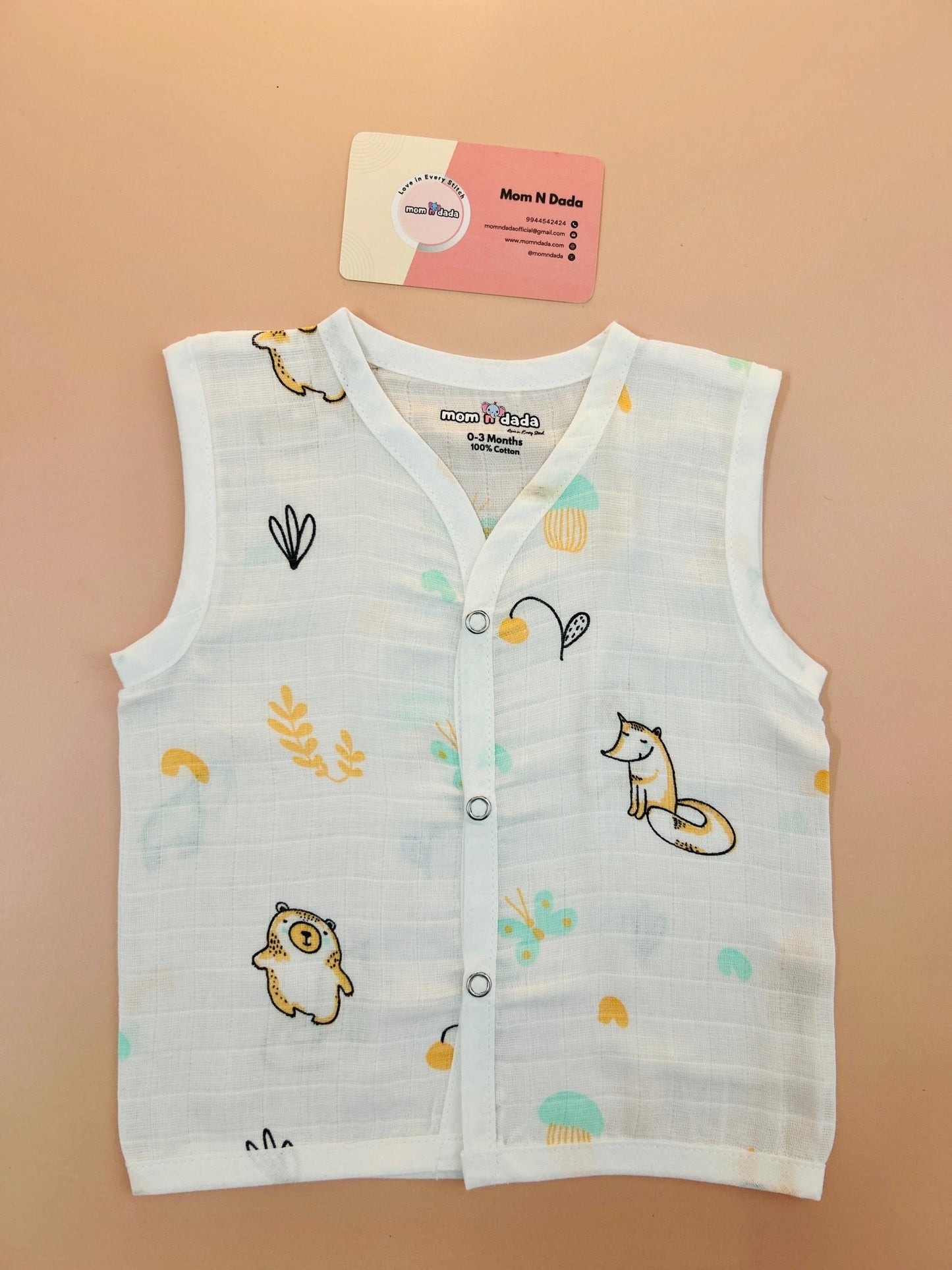 Button Jabla - Fox print - momndada