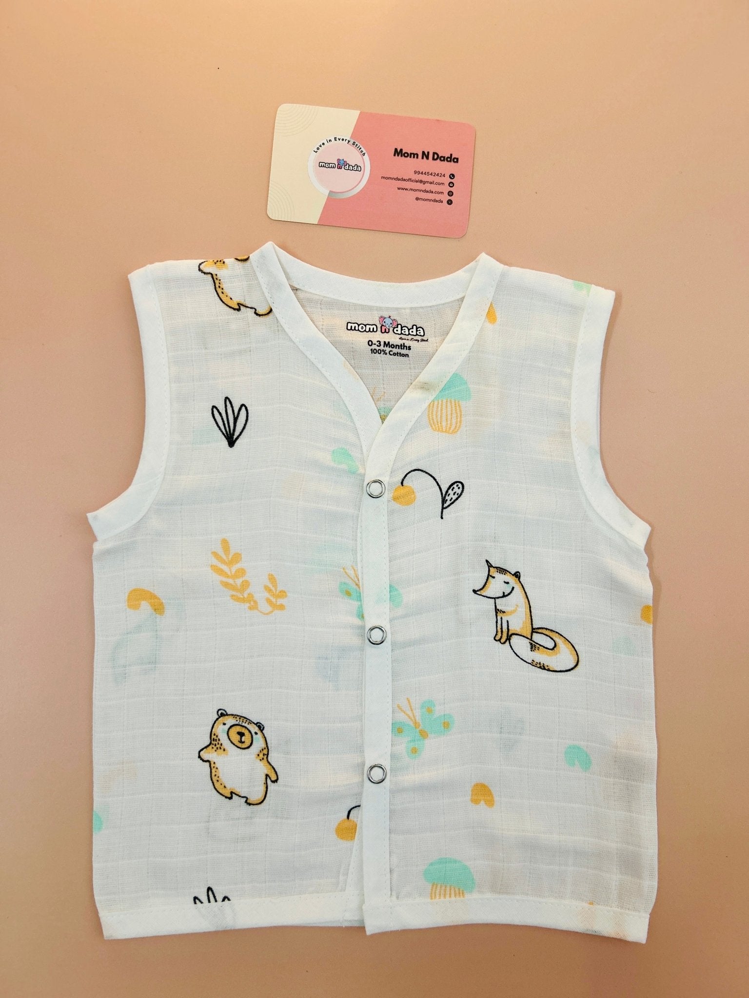 Button Jabla - Fox print - momndada