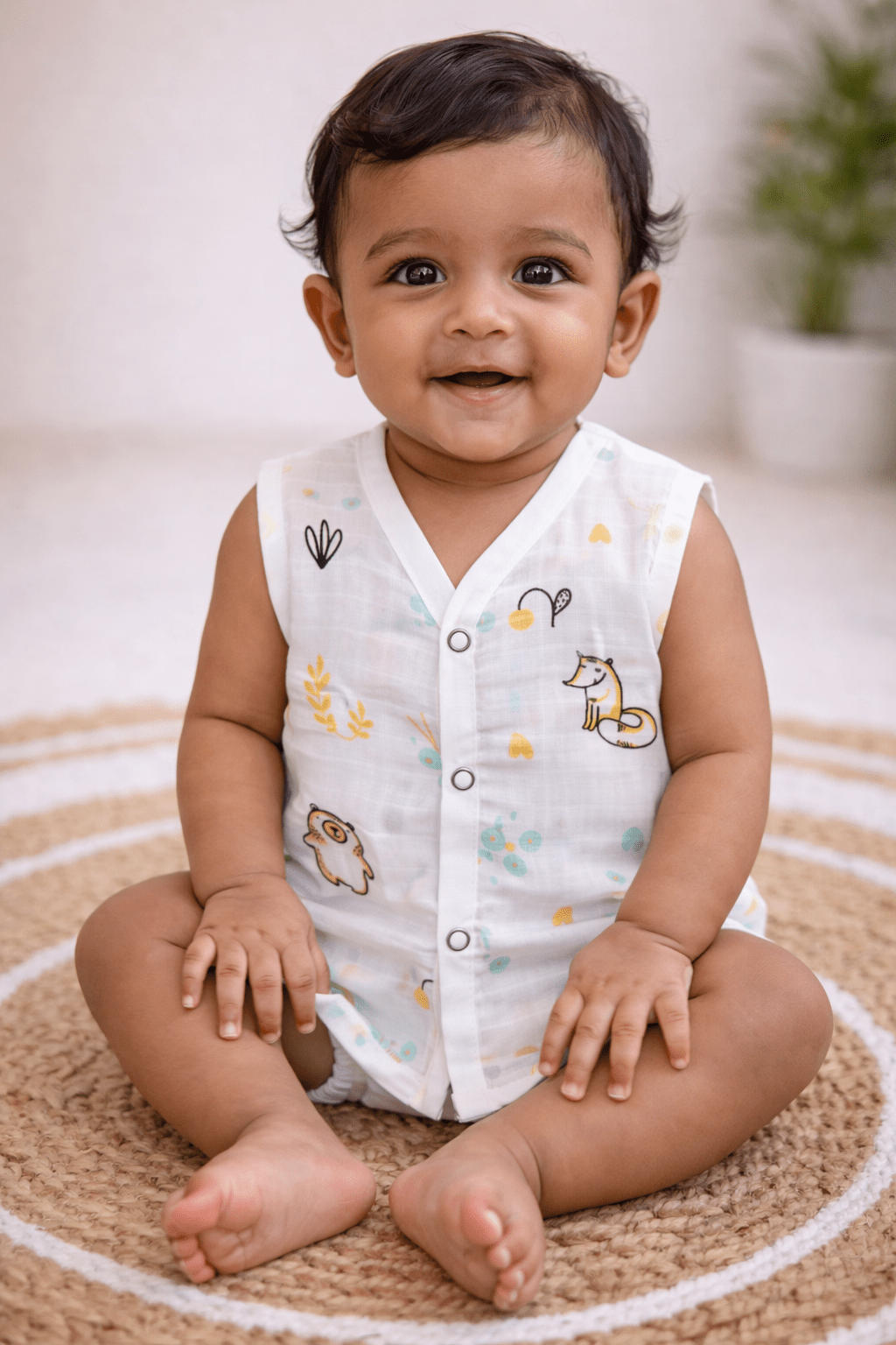 Button Jabla - Fox print - momndada