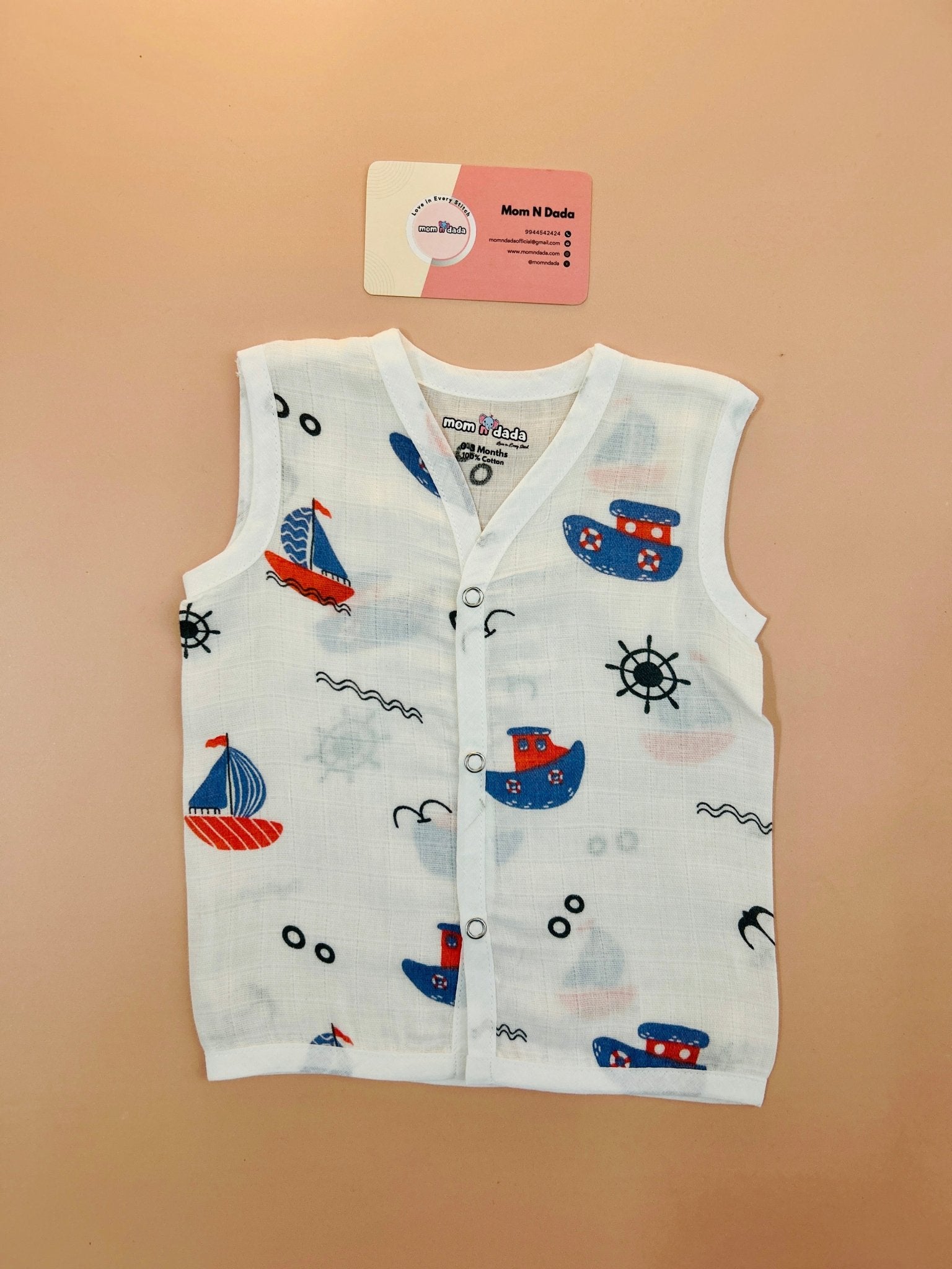 Button Jabla - Ship Print - momndada