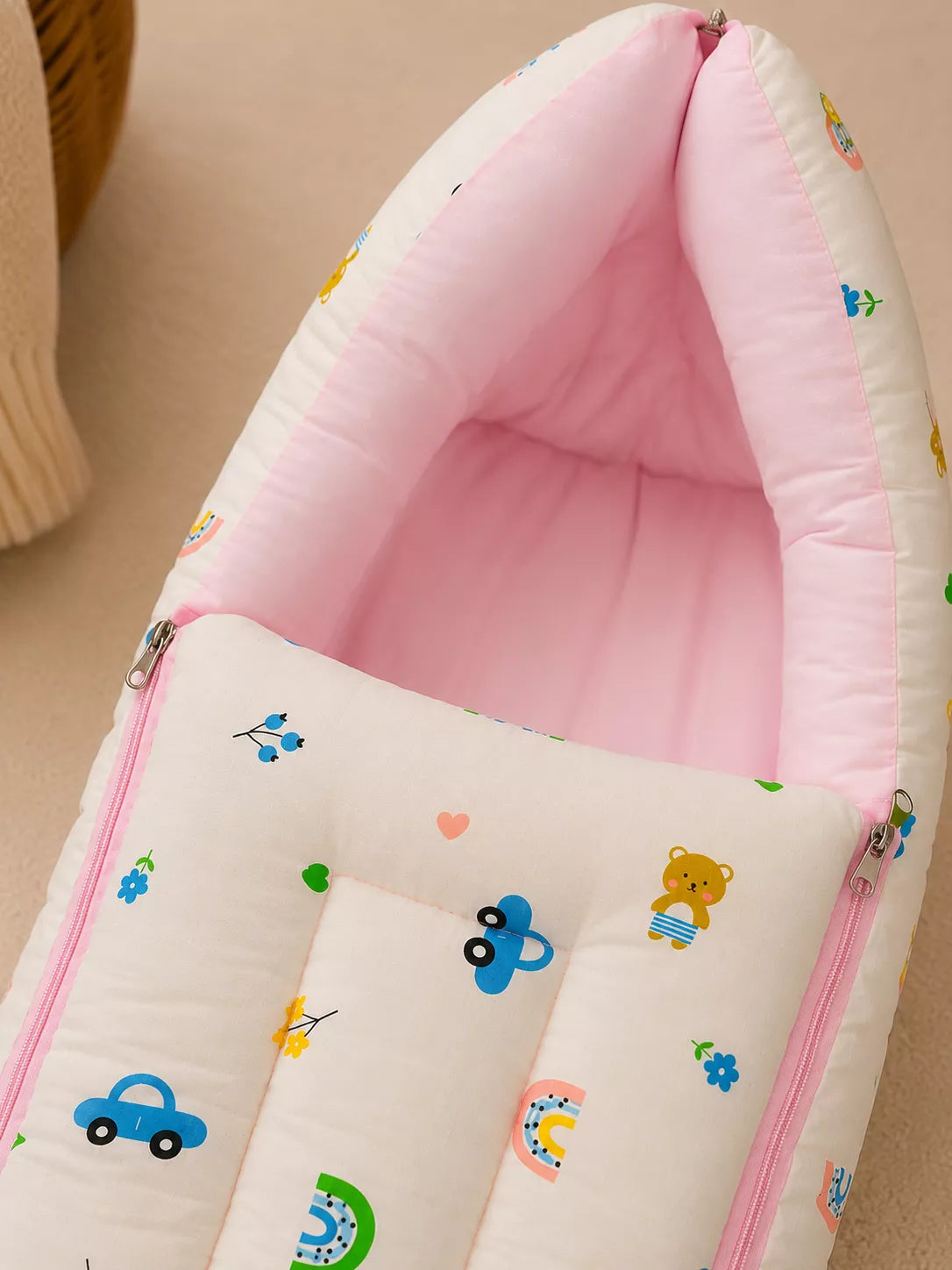 Baby Sleeping Bag & Carry Nest | Car Print