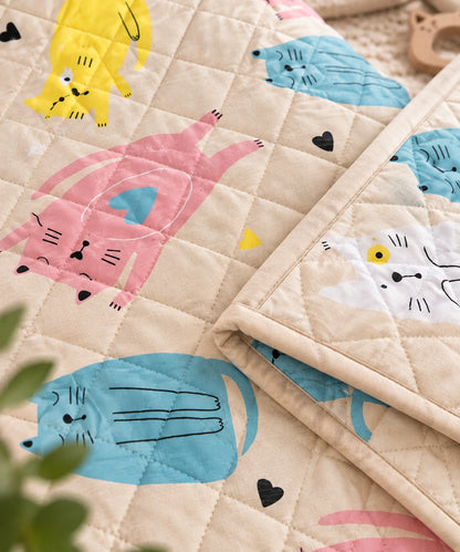 Baby AC Quilt - Cat Print