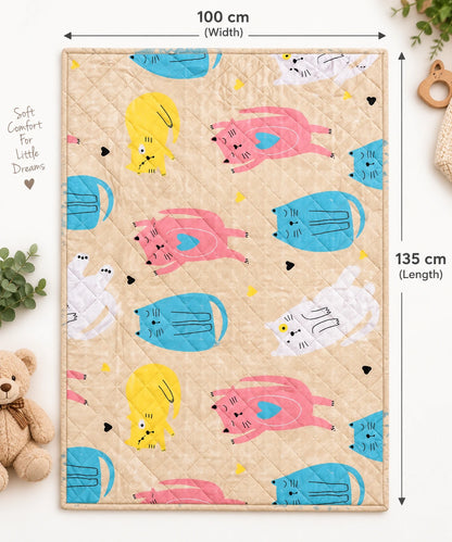 Baby AC Quilt - Cat Print