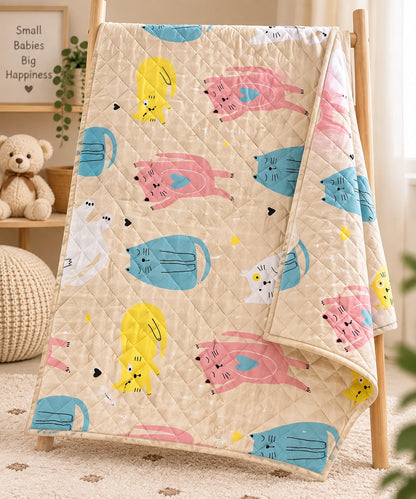 Baby AC Quilt - Cat Print