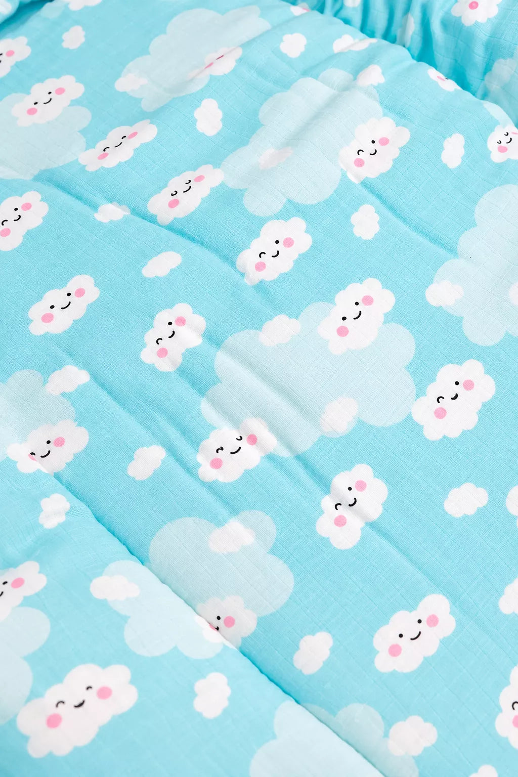 Muslin Baby Net Bed with Mosquito Net | Cloud print (Upto Above 1 year)