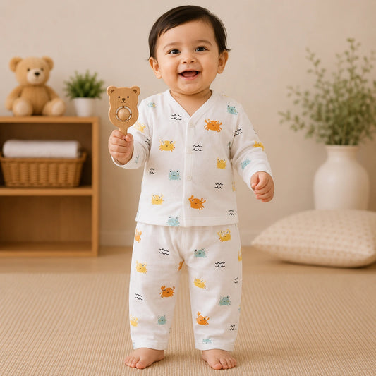 Muslin Night Suit - Crap Print