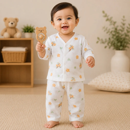 Muslin Night Suit - Flower Print