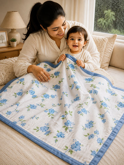 4 Layer Muslin Blanket - Flower