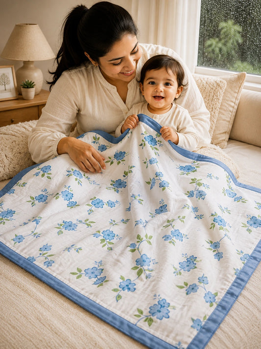 4 Layer Muslin Blanket - Flower