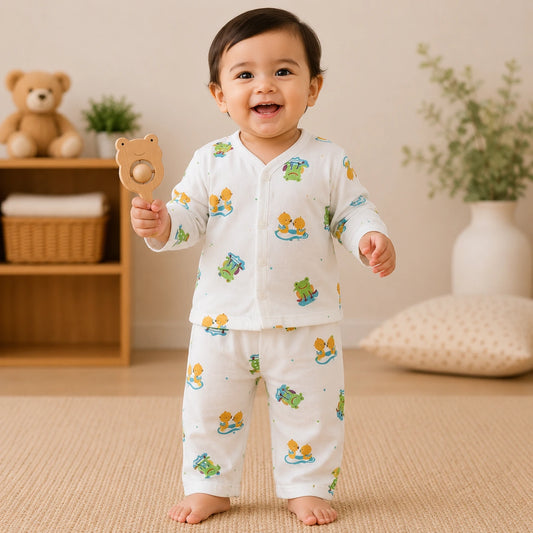 Muslin Night Suit - Frock Print