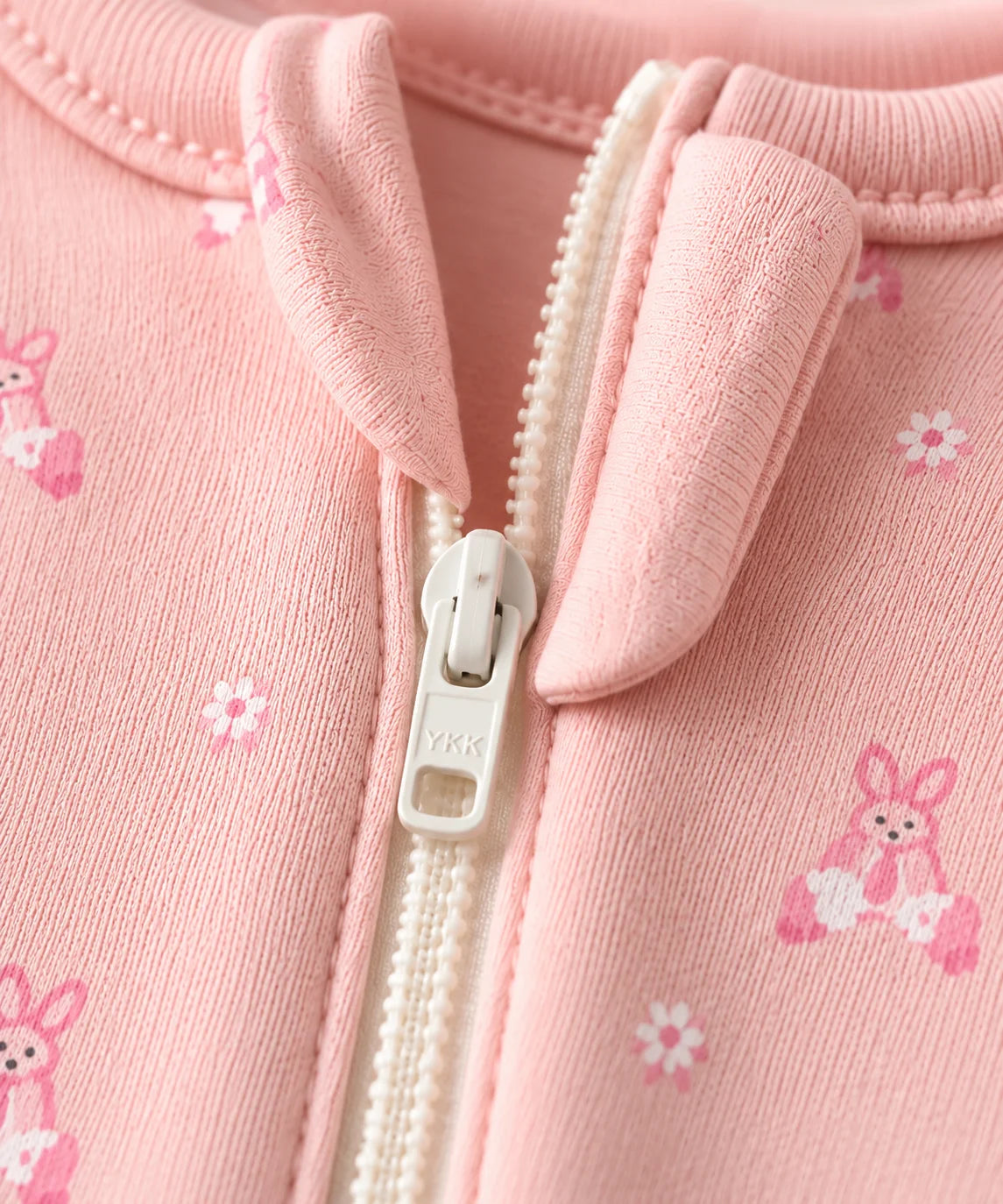 Soft Knitted organic cotton Jumpsuit - Pink Bunny