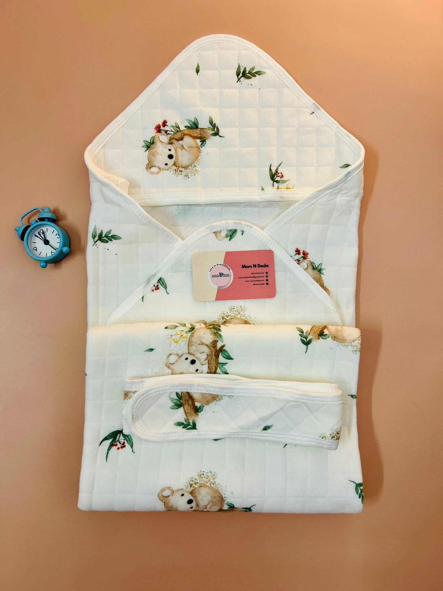 Muslin 2 Layer Crinkled Hooded Towel - Koala - momndada