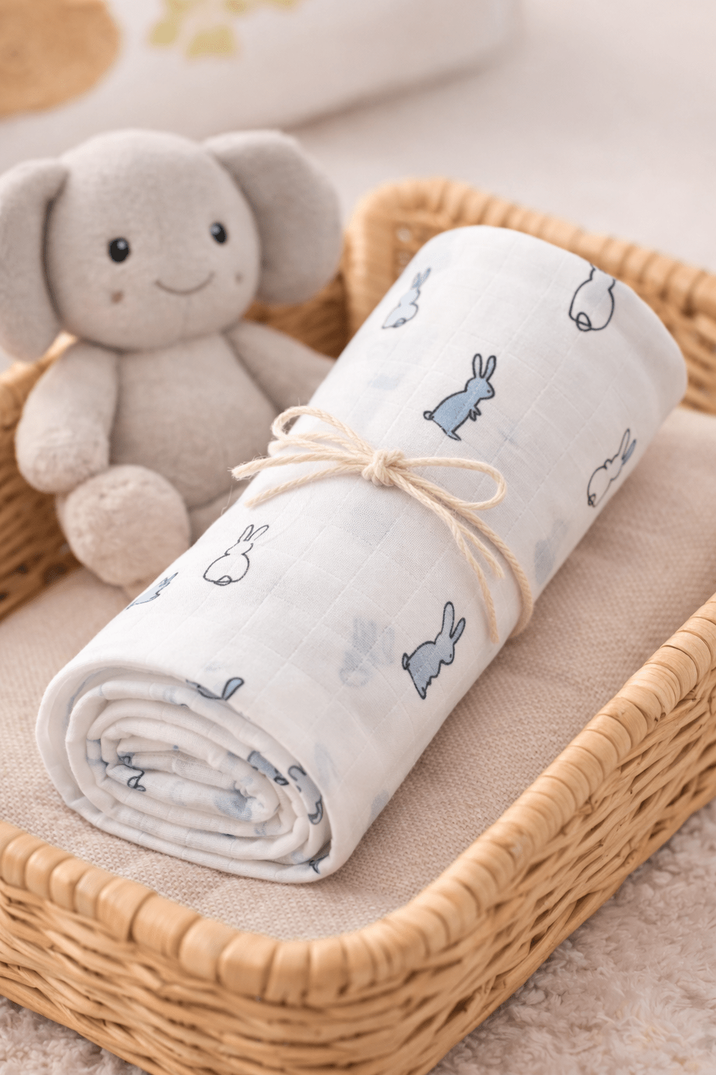 Muslin Bathtowel - Pack of 3 ( Strawberry, Rabbit, Bear) - momndada
