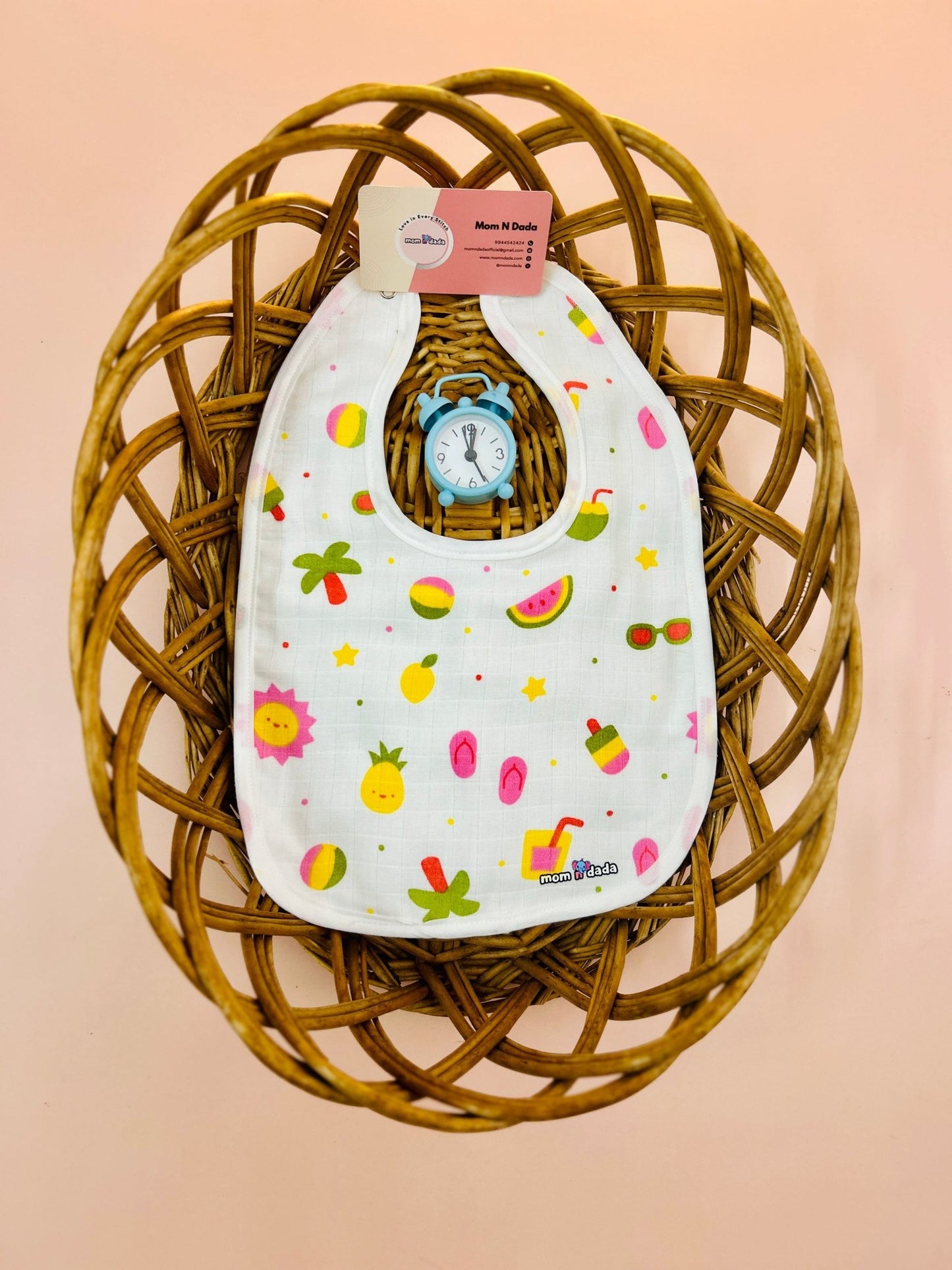 Muslin Bibs - Tender Coconut Design - momndada