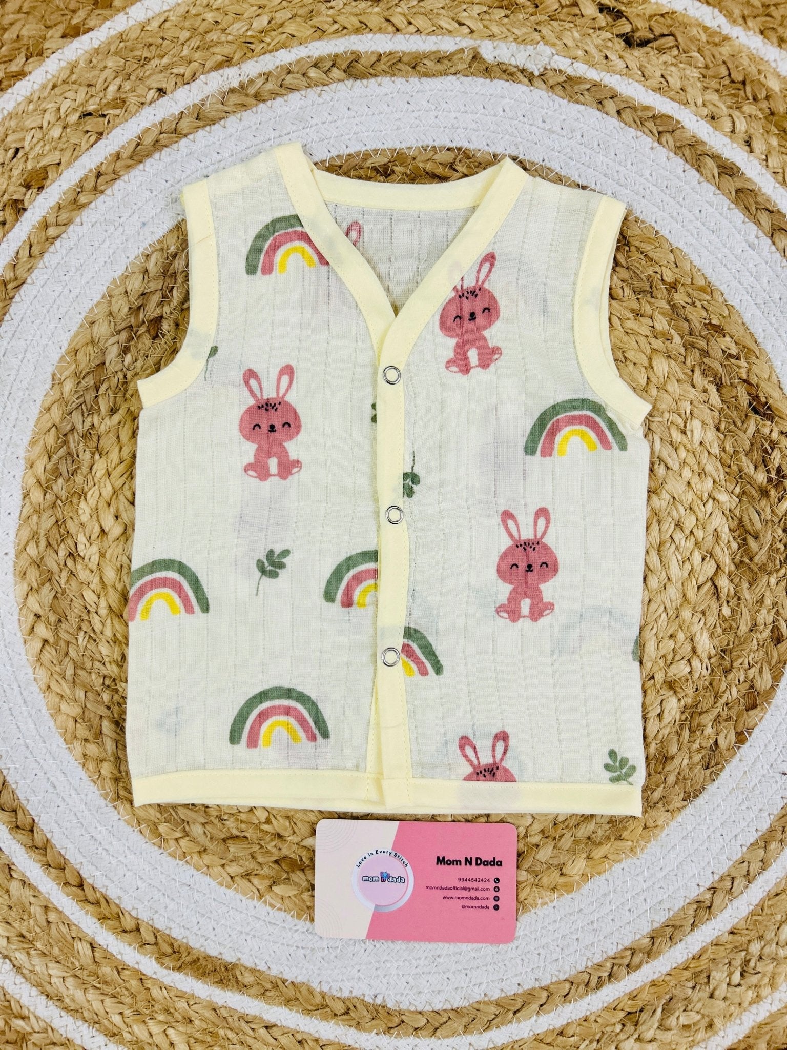 Muslin Button Jabla Colour - Rainbow print - momndada