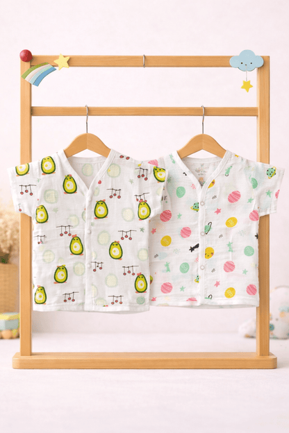 Muslin Half Hand Jabla - Pack of 2 - momndada