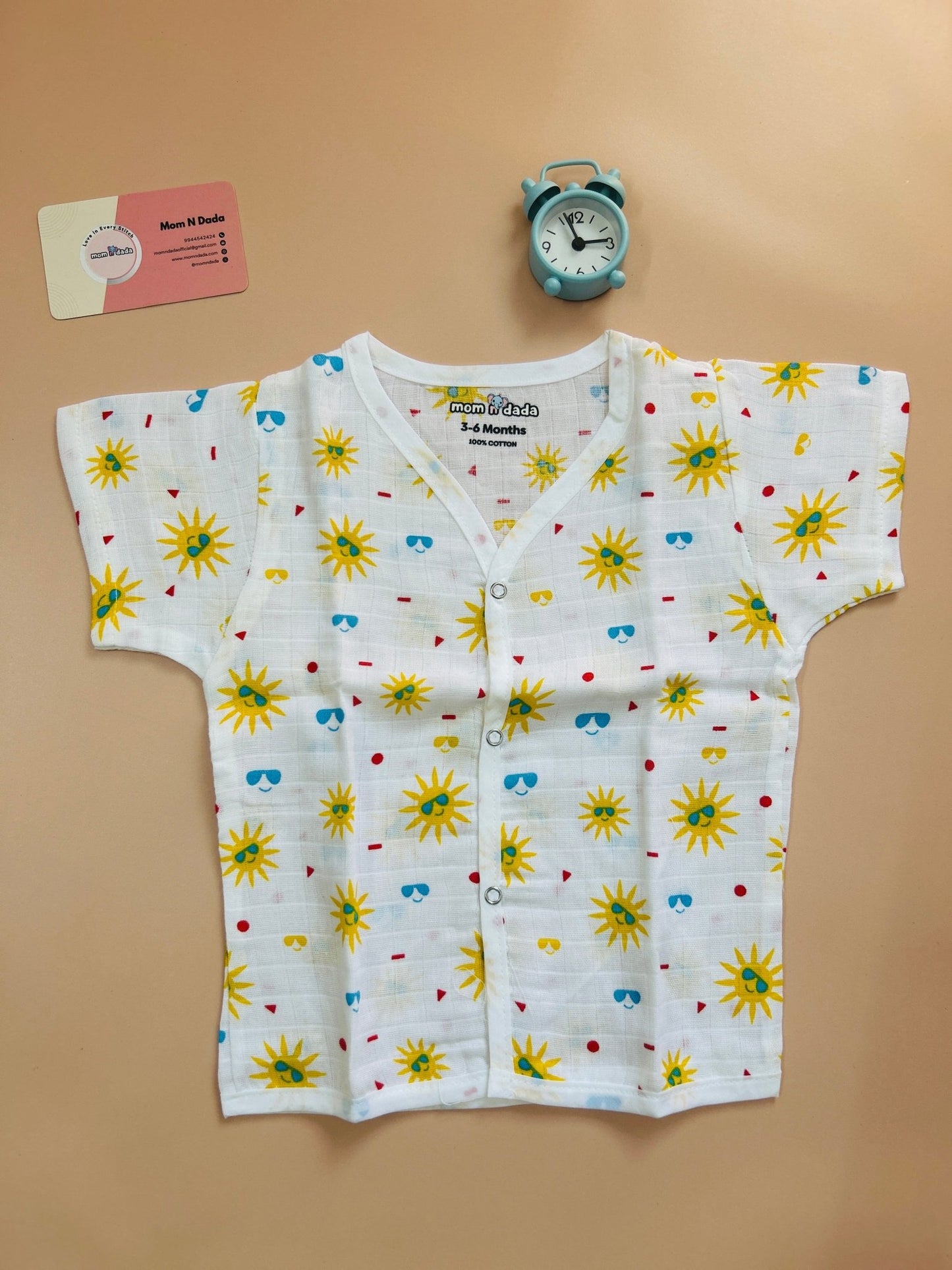 Muslin Half Hand Jabla - Sun Design - momndada