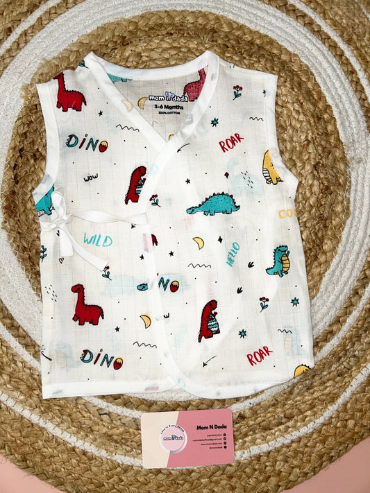 Muslin Kimono - Style Jabla - Dino Print - momndada