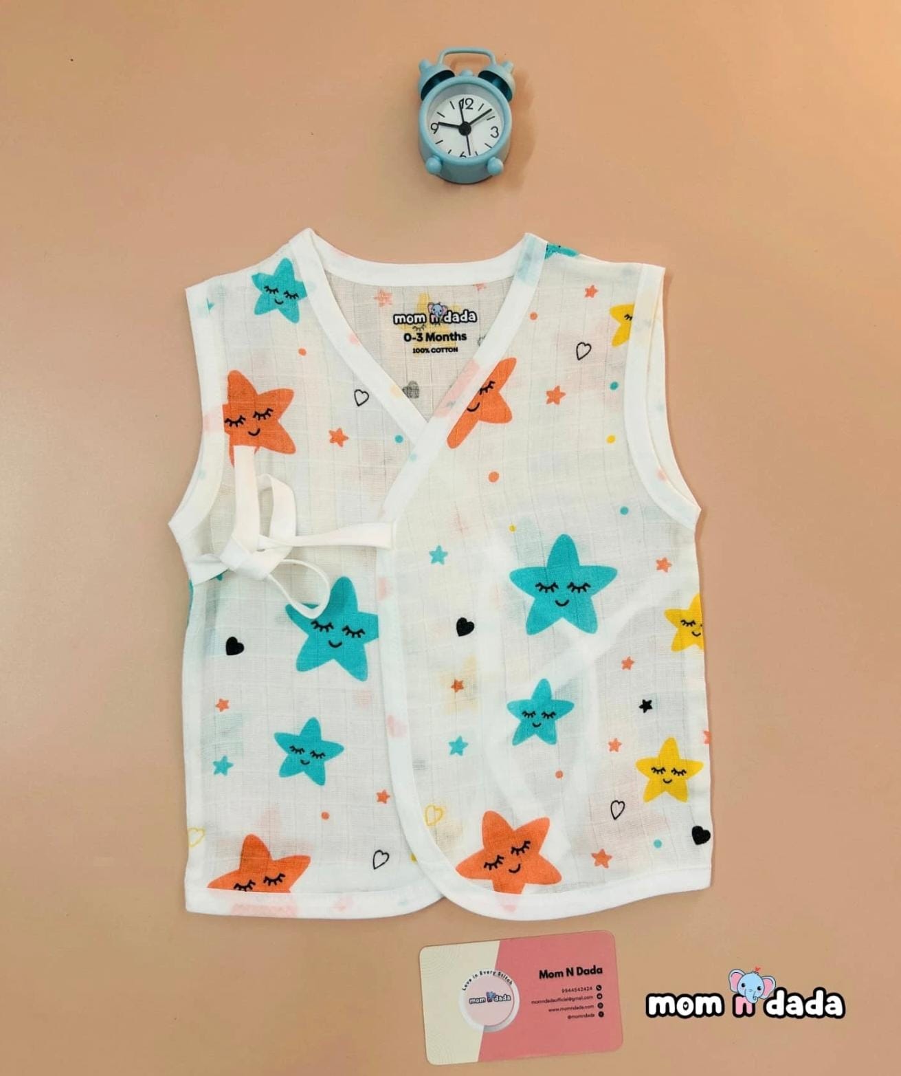 Muslin Kimono - Style Jabla - Star Print - momndada