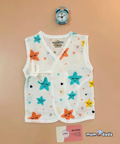 Muslin Kimono - Style Jabla - Star Print - momndada