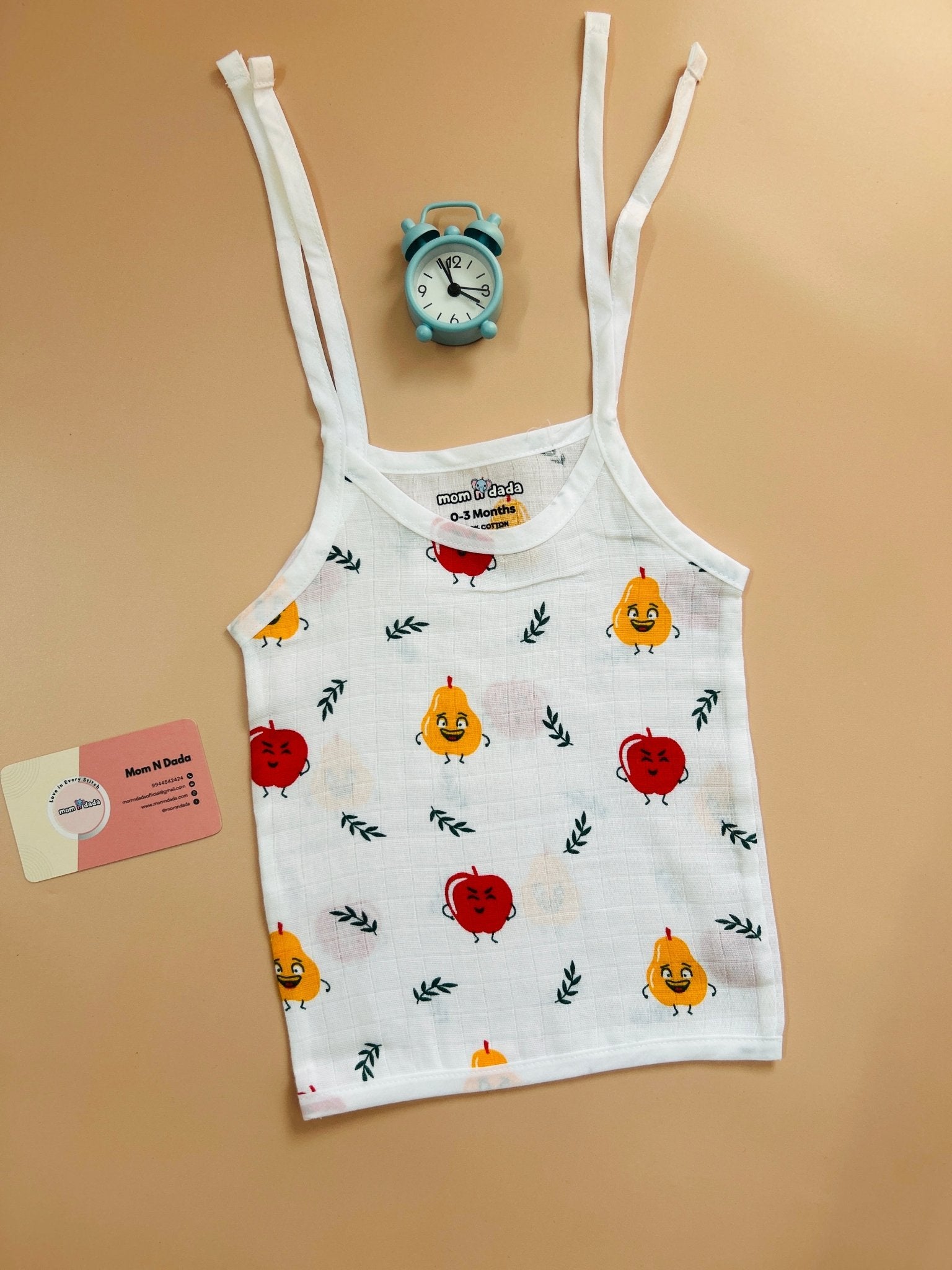 Muslin Knot Jabla - Apple Print - momndada