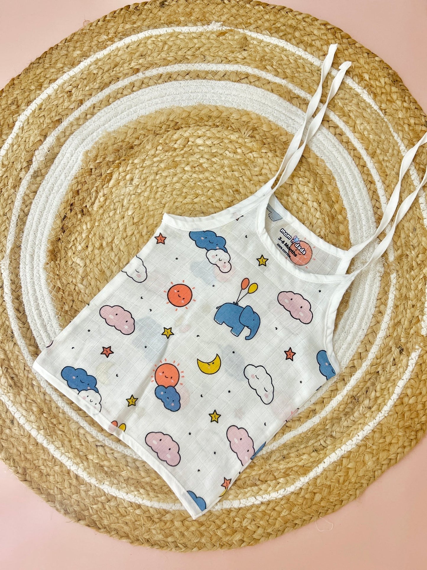Muslin Knot Jabla - Elephant Print - momndada