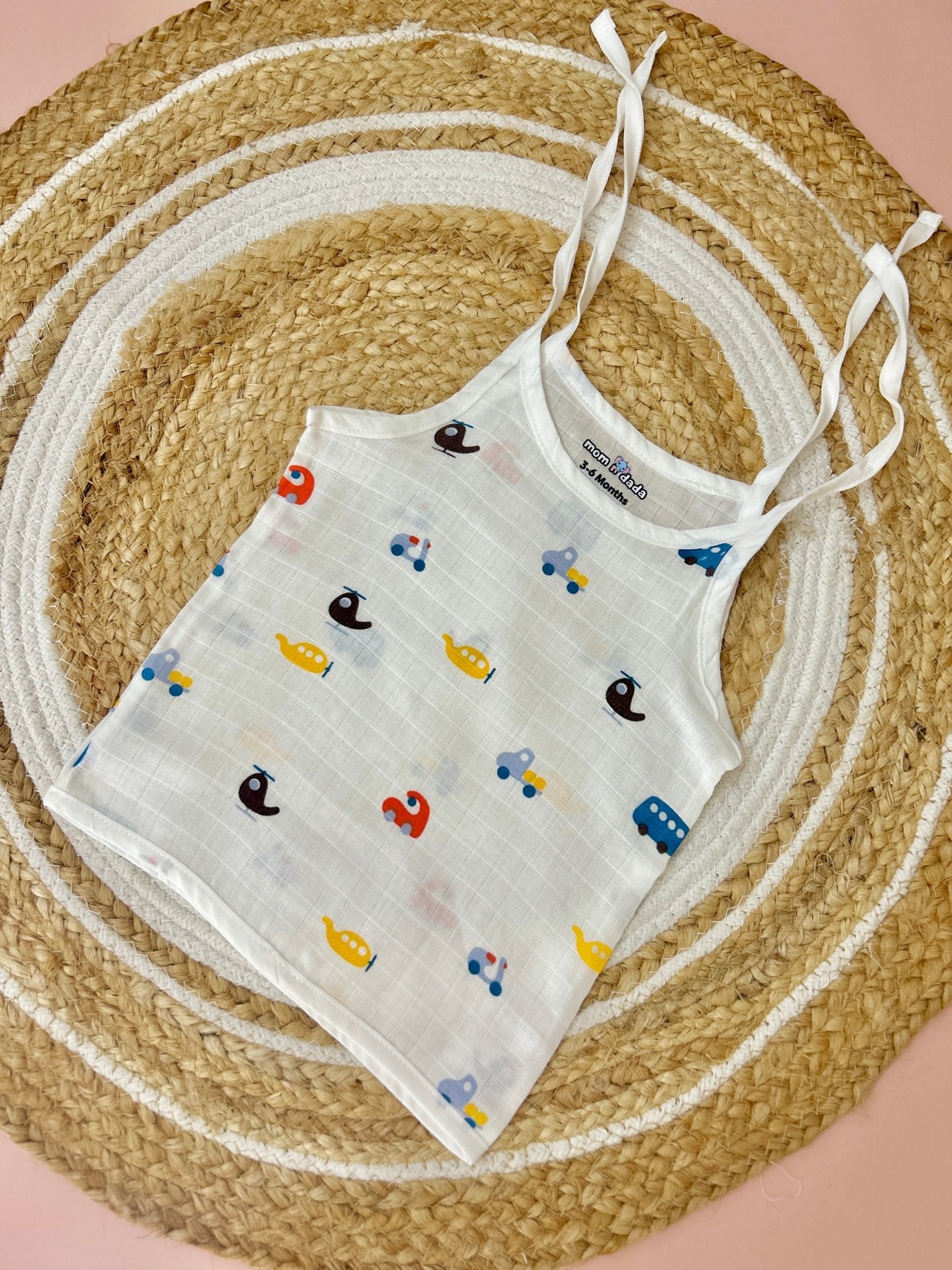 Muslin Knot Jabla - Helicopter Print - momndada