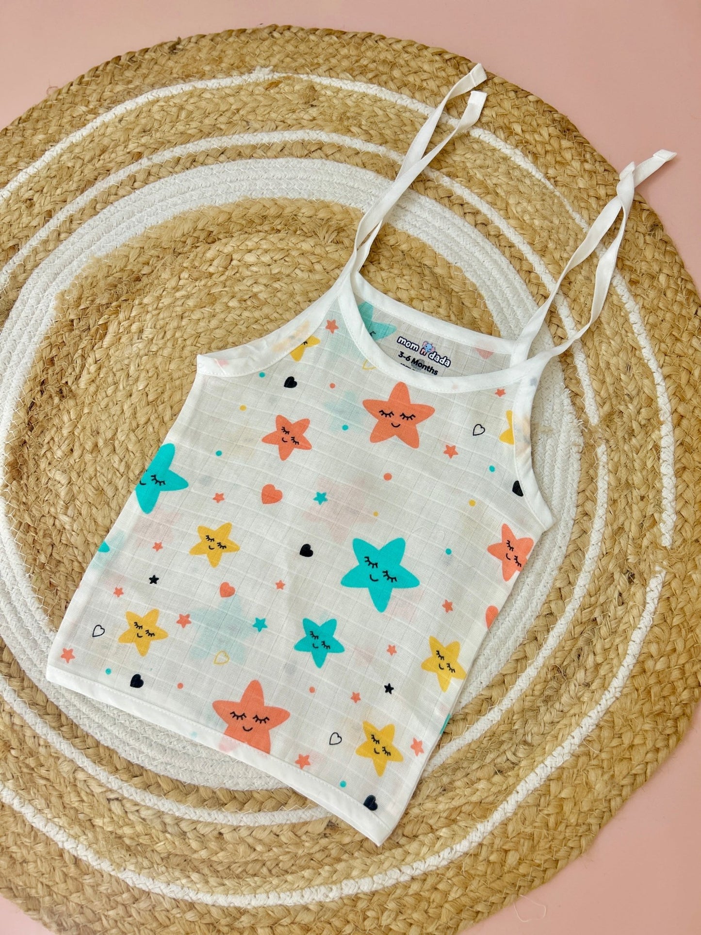 Muslin Knot Jabla - Star Print - momndada