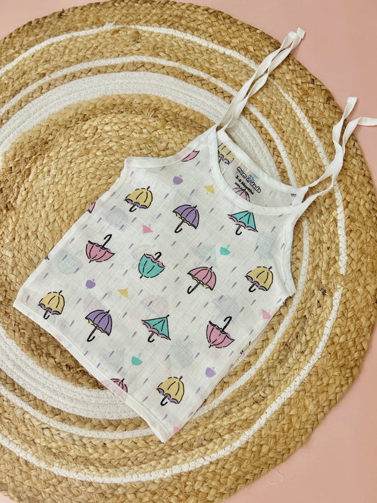 Muslin Knot Jabla - Umberlla Print - momndada
