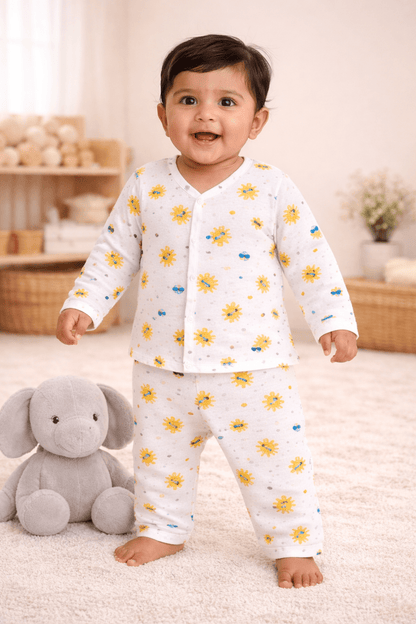 Muslin Night Suit - Sun Print - momndada