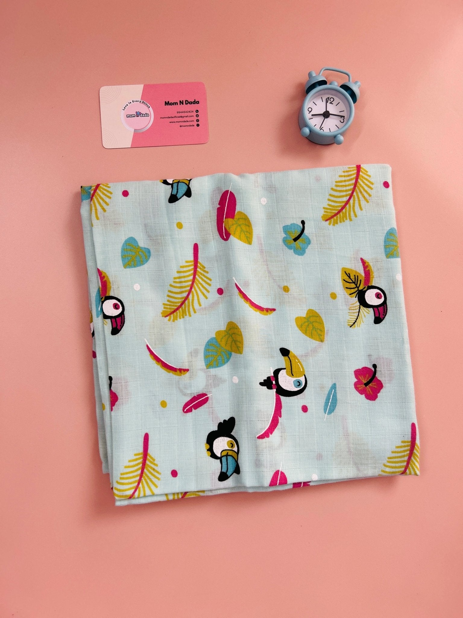 Muslin Swaddle - Macaw - momndada