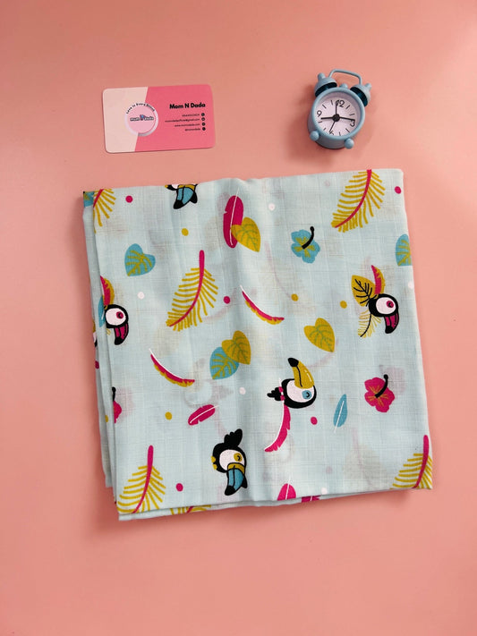 Muslin Swaddle - Macaw - momndada