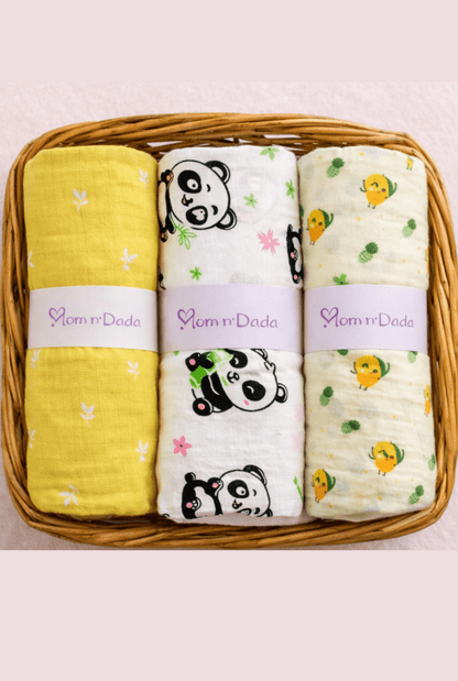 Muslin Swaddle - Pack Of 3 - momndada