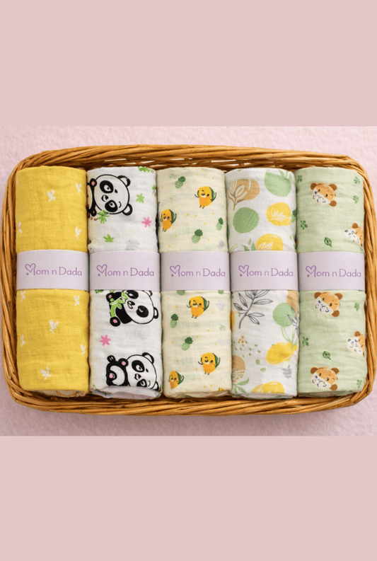 Muslin Swaddle - Pack of 5 - momndada