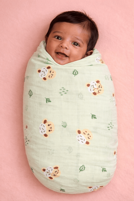 Muslin Swaddle - Sheep Print - momndada