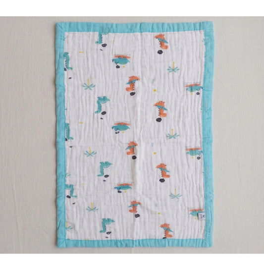 6 Layer Crinkled Muslin Blanket - Dino