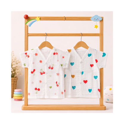 Muslin Half Hand Jabla - Pack of 2 (Assorted)