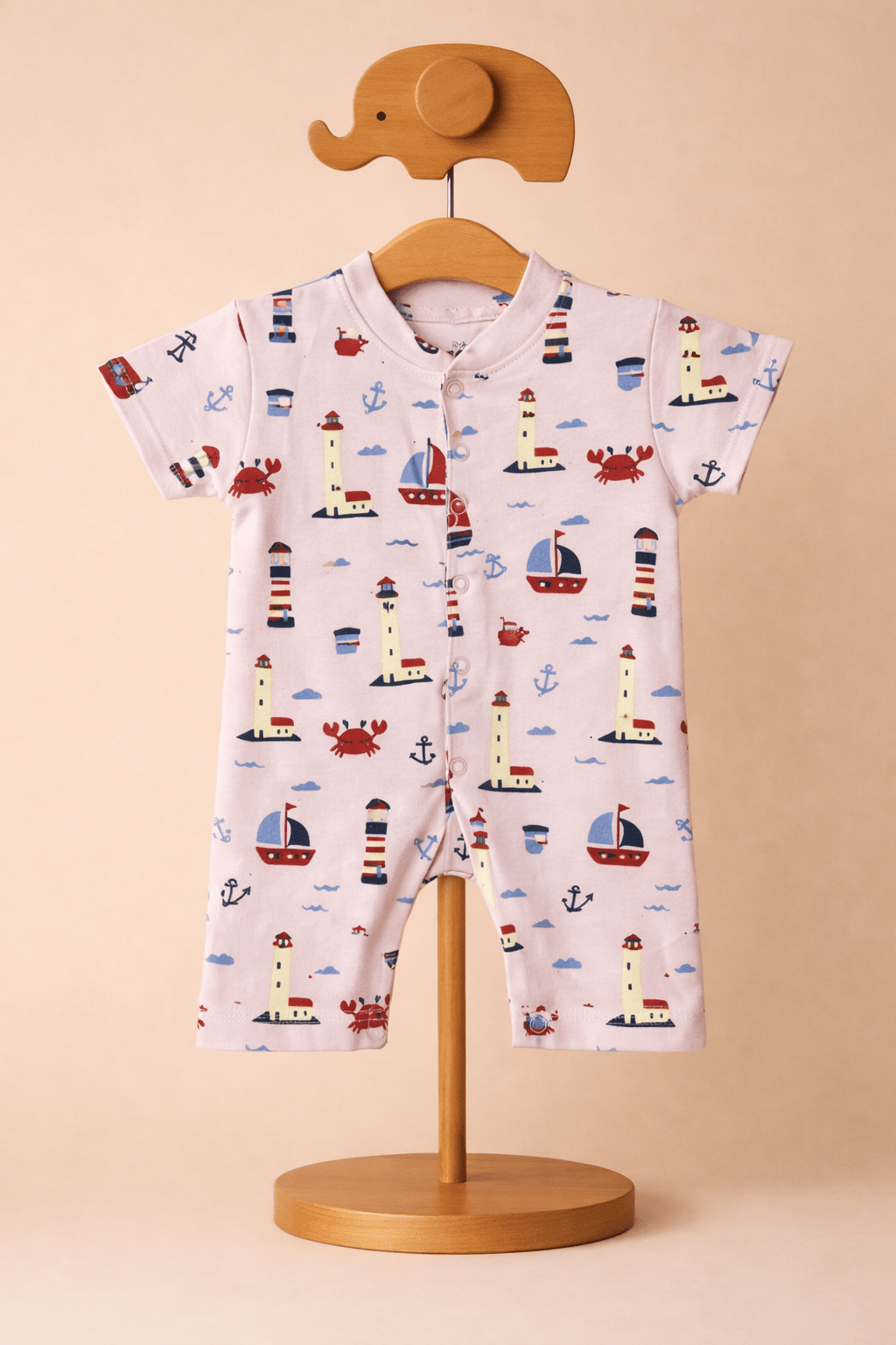 Organic Cotton Newborn Baby Romper | Soft Interlock Romper | LightHouse - momndada