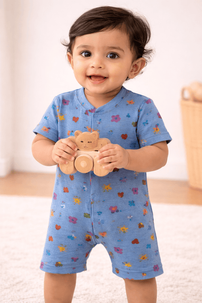 Organic Cotton Newborn Baby Romper | Soft Interlock Romper | Rainbow - momndada