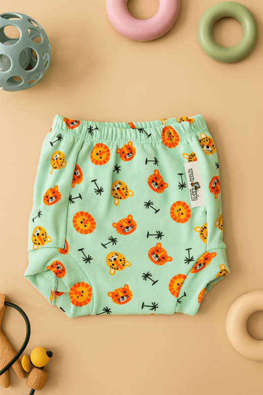 Organic Padded Underwear 3–12 Months - Lion Print - momndada