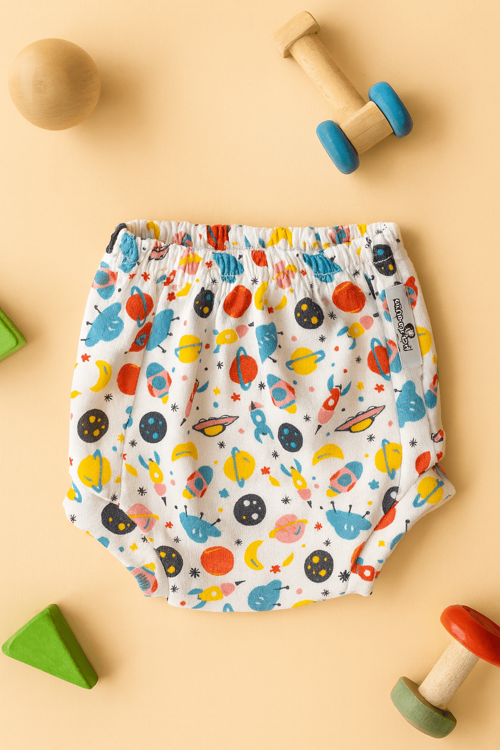 Organic Padded Underwear 3–12 Months - Space Print - momndada