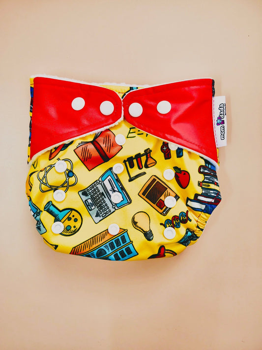 Organic Reusable Cloth Diapers - Scientific Print - momndada