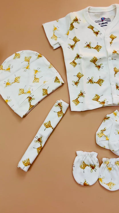 🎁 Baby Shower / Newborn Gift Set – Soft Cotton 7-Piece Combo