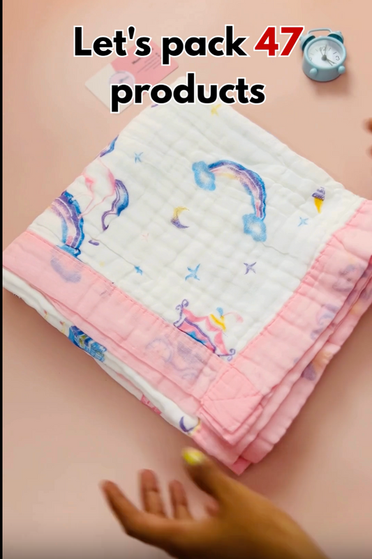 Summer New Born Kit | 47 Essential Items | Organic Muslin