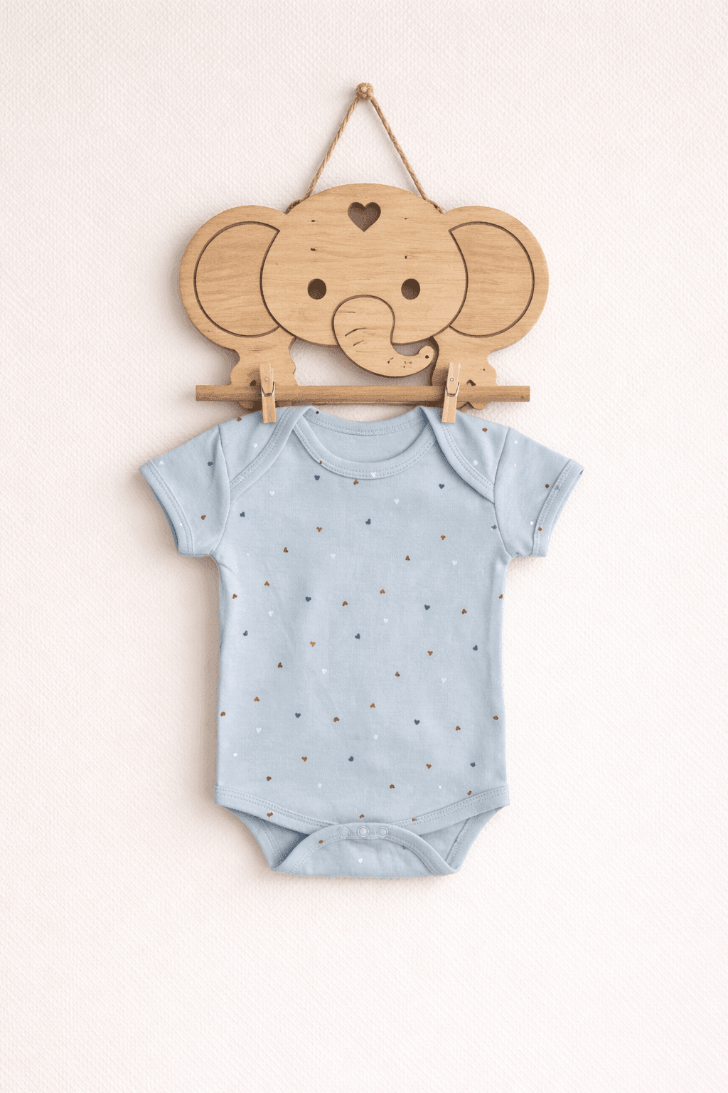 Soft Cotton Onesies 0 - 3 Month - Blue Star Print - momndada