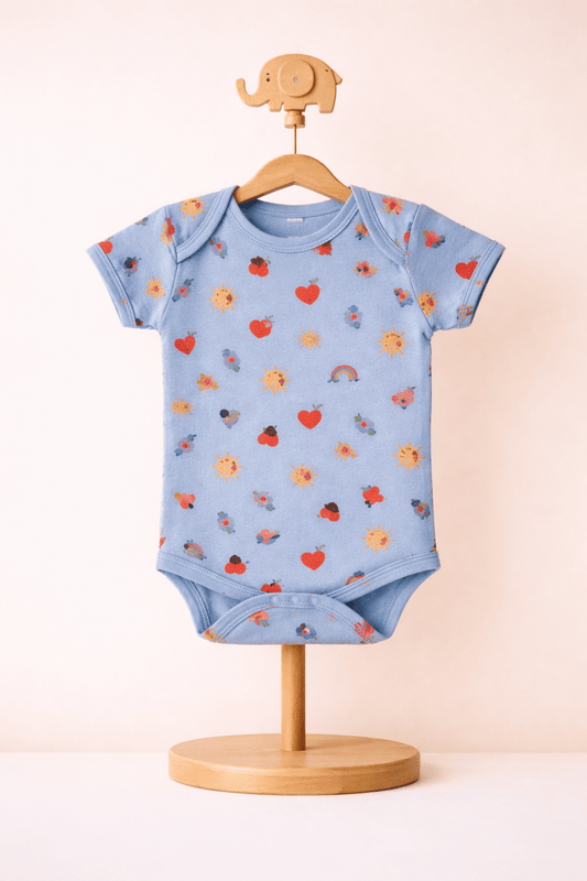 Soft Cotton Onesies 0 - 3 Month - Heart - momndada