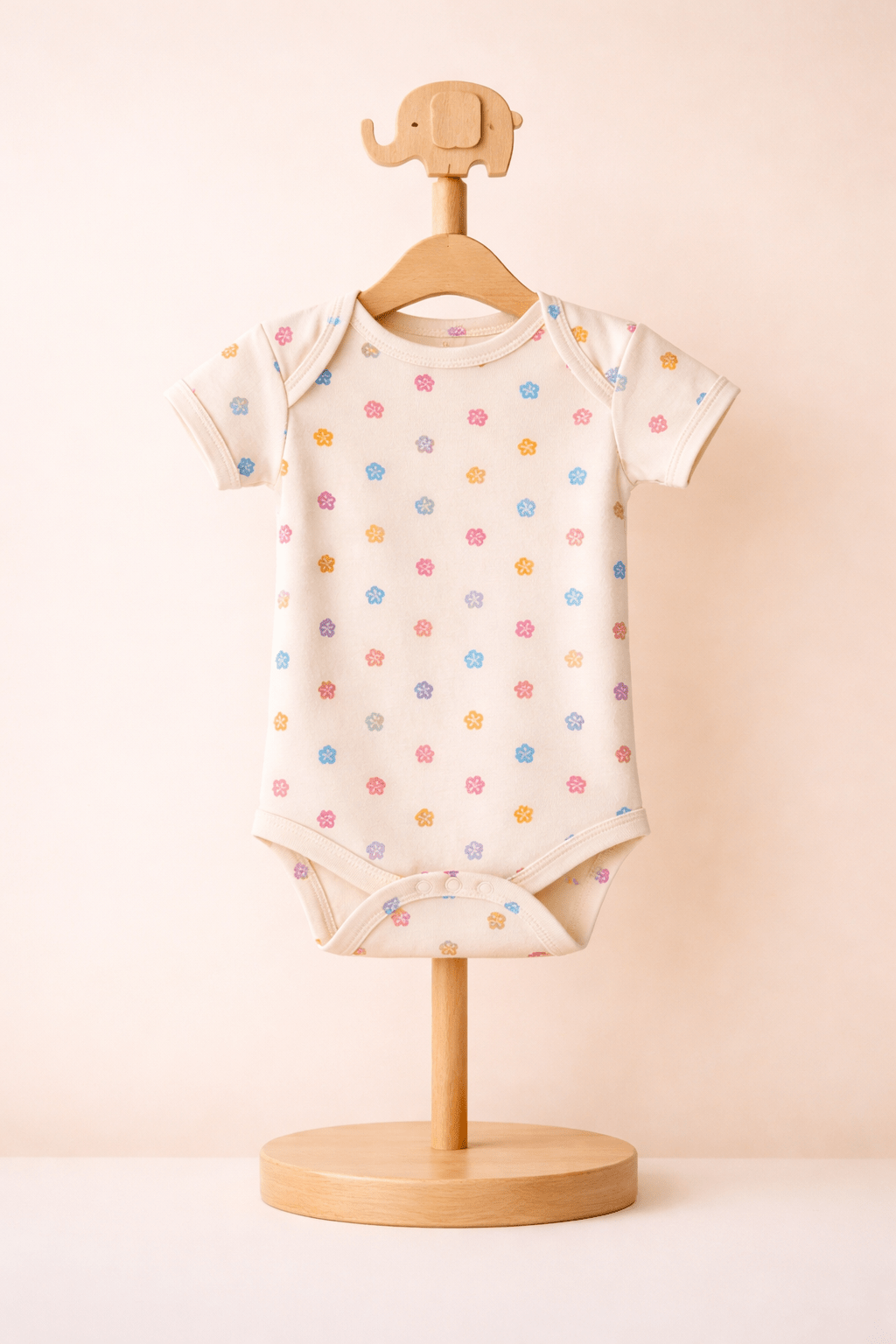 Soft Cotton Onesies 0 - 3 Month - Lilac Print - momndada