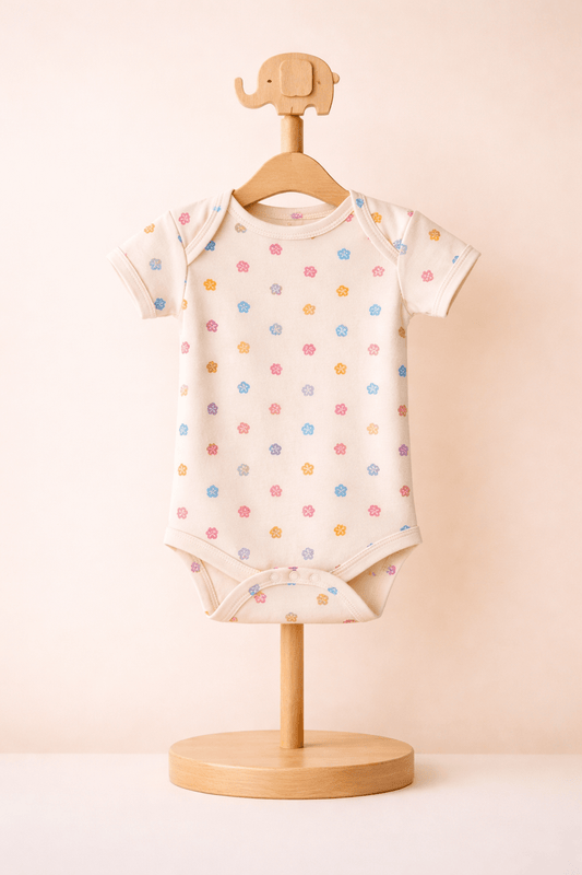 Soft Cotton Onesies 0 - 3 Month - Lilac Print - momndada