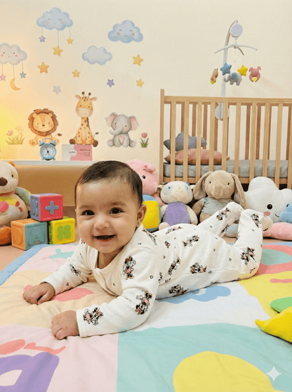 Soft Knitted organic cotton jumpsuit - Micky Mouse - momndada